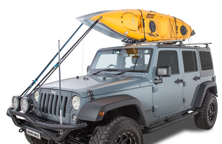 Folding J Style Kayak Carrier Extension Kayak Rack Open Road